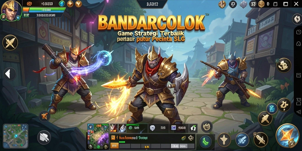 Screenshot gameplay BANDARCOLOK yang menampilkan pertempuran strategi.