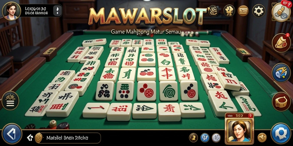 Tampilan gameplay menarik dari MAWARSLOT yang menggambarkan keseruan Mahjong.