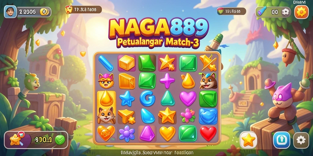 Screenshot gameplay menampilkan level menantang dalam NAGA889.